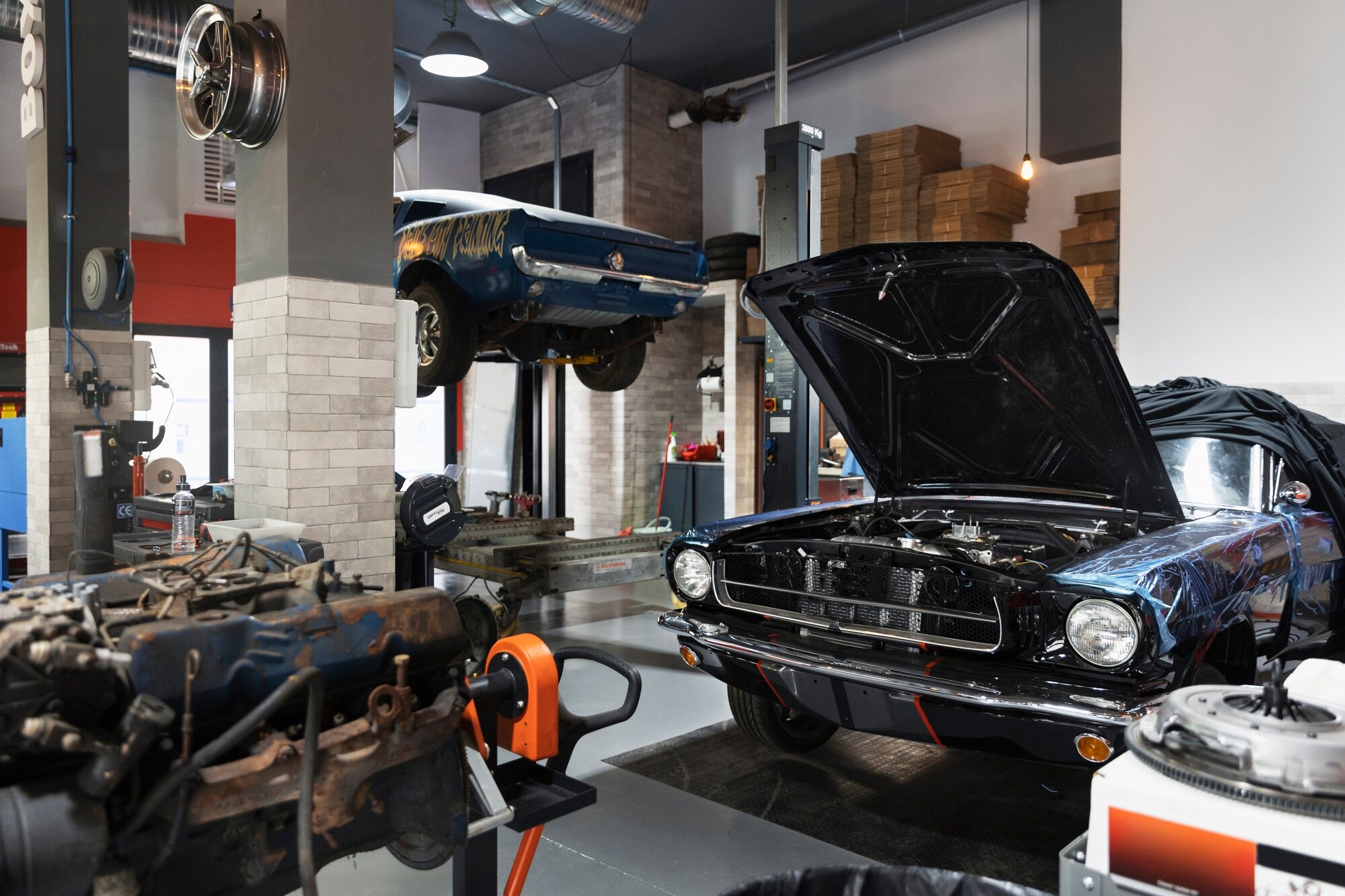 car being taking care workshop
